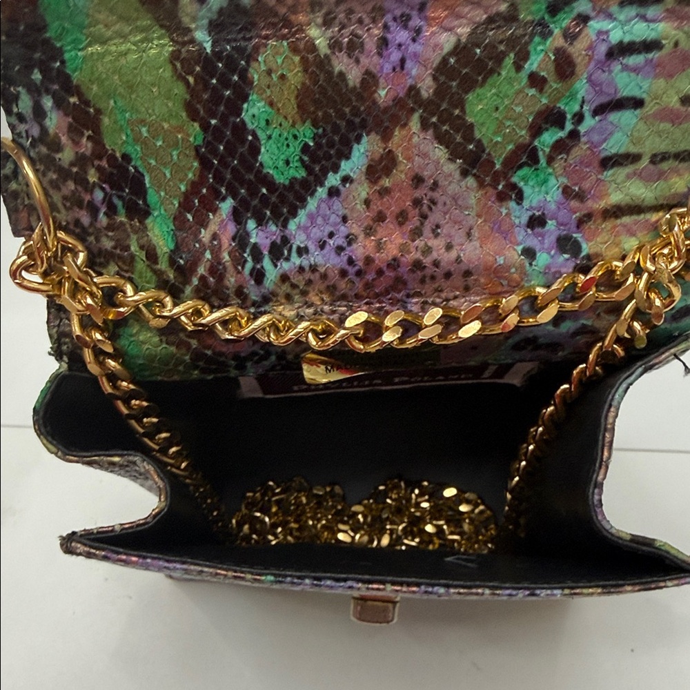 Vintage Phyllis Poland Made in Italy Snake Print Leather Crossbody Bag - Picture 13 of 13